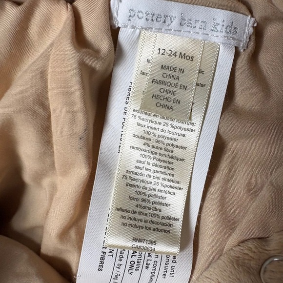 Pottery Barn Kids Baby Dog Costume Golden Labradoodle Puppy One Piece 12-24 Mos - Picture 2 of 7